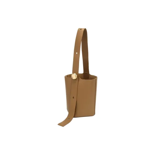 LOEWE Pebble Bucket Сумка из телячьей кожи сумка через плечо среднего размера женская коричневая