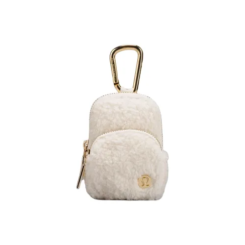 lululemon Текстурированный Брушированный Монета Кошелек Экстра Маленький Унисекс Белый