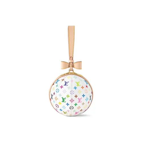 LOUIS VUITTON Takashi Murakami Коллаборация Покрытый холст с кожаными вставками Комбинированный клатч Женская Белая