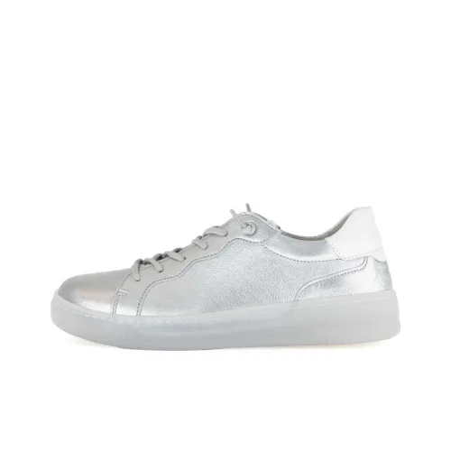 Gabor Модный Низкий Топ Скейтборд Кроссовки Женские Серебряные