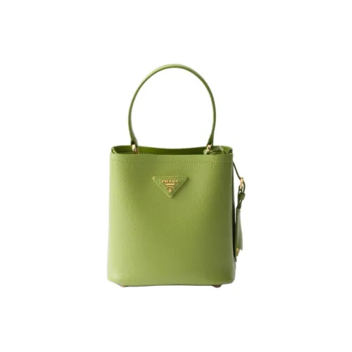 PRADA Saffiano Телячья кожа Сумка через плечо Сумка Мини Женская Цвет газонный зеленый