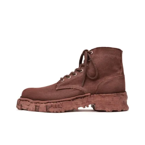 Коллекция MIHARA YASUHIRO Collaboration Collection General Scale Ботильоны Burgundy Unisex