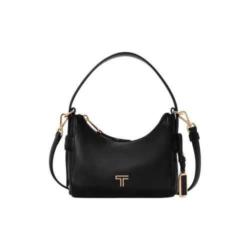 TUMI Voyageur Кожа Лунно-образная Сумка Сумка через плечо Сумка мини Женская Черная