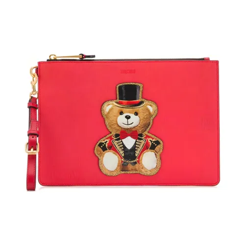 MOSCHINO Кошелек из коровьей кожи клатч женский красный