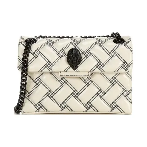 Kurt Geiger London Kensington Leather Сумка через плечо Сумка на плечо Мини Женская Белая и Черная