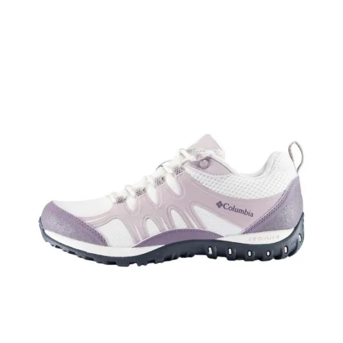 Columbia совместный бренд Peakfreak Аbrasion Resistant Водонепроницаемая Поддержка Низкий Верх Альпинистская Обувь Женская Фиолетово-Белая