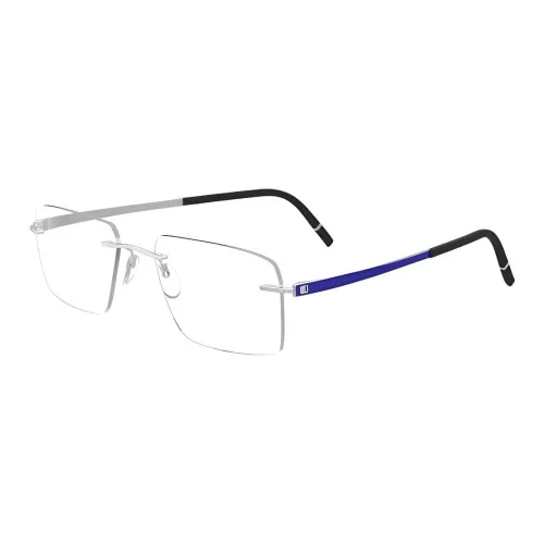 SILHOUETTE Titanium White Pink Rectangular Eyeglass Frames Unisex Blue SILHOUETTE Титан Белый Розовый Прямоугольные Оправы для очков Унисекс Синий
