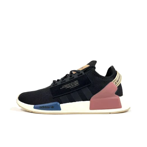 Adidas Originals NMD_R1 V2 Slip Resistant Abrasion Resistant Низкий Топ Повседневная Обувь Мужская Черный Синий