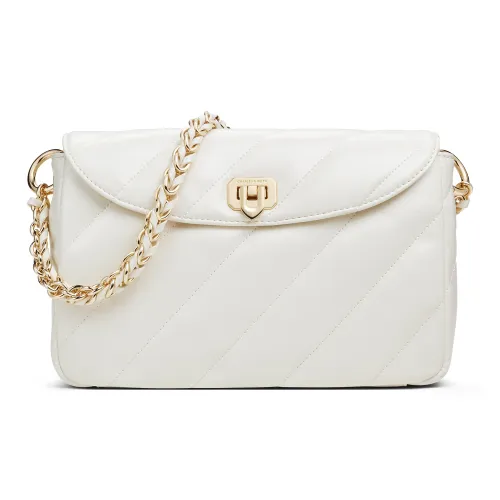 CHARLES KEITH ПУ (полиуретан) Сумка через плечо Средняя Женская Черный Молочный Белый Светло-Розовый