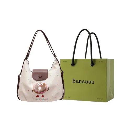 Bansusu ПУ (полиуретан) Рюкзак Сумка через плечо Женская Черный Вест-хайленд Коричневый Вест-хайленд Экрю Пончик