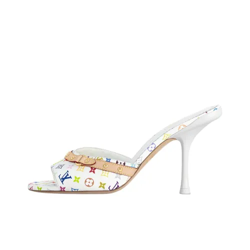 Takashi Murakami x LOUIS VUITTON 6AM Слипоны 9 см Женские Белые