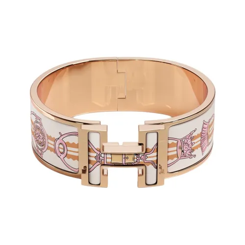 HERMES Розовое золото покрытие эмаль браслеты женский золото