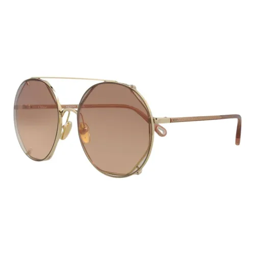 Chloe Круглые Солнцезащитные очки Женские Золотые