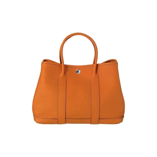 HERMES Garden Party Negonda Телячья кожа Сумка Женские 93 Оранжевый Hermes