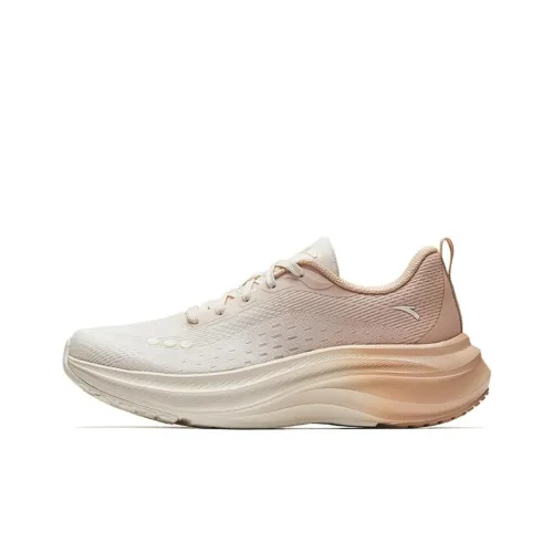 ANTA Leaves 2,0 Slip Устойчивый к истиранию Низкий Топ Повседневные Беговые кроссовки Женские Бежево-коричневый