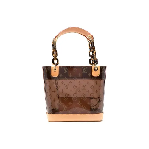 LOUIS VUITTON Виниловая сумка маленькая женская коричневая