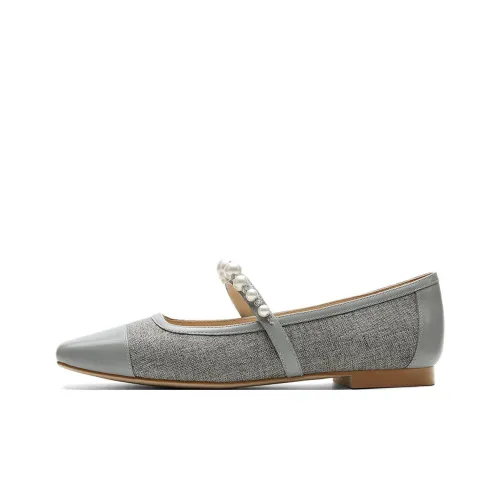 NINE WEST Mary Jane Shoes Light Gray Women's