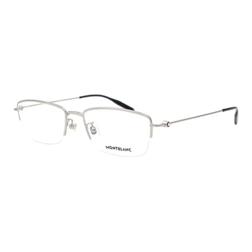 MONTBLANC Alloy Rectangular Eyeglass Frames Men's Silver
