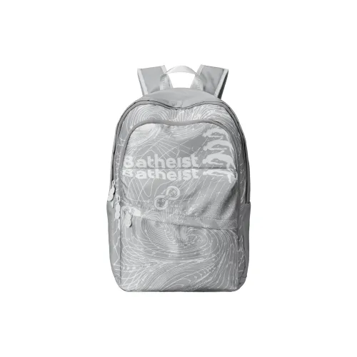 8atheist Полиэстер Водоотталкивающий Рюкзак для студентов Ноутбук Сумка Обычный Унисекс Серый