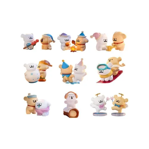 Miniso x Maltese Snuggle Up Warm Collection Модная игрушка Слепые коробки Один Mystery Коробка Целая коробка 8 шт