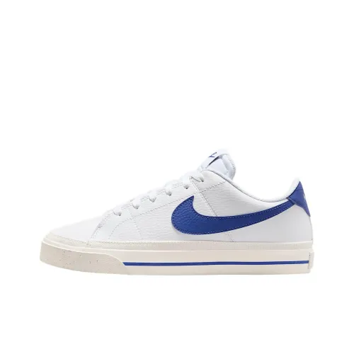 nike Court Legacy Slip Resistant Abrasion Resistant Low Топ Скейтборд Кроссовки Женские Белый Синий