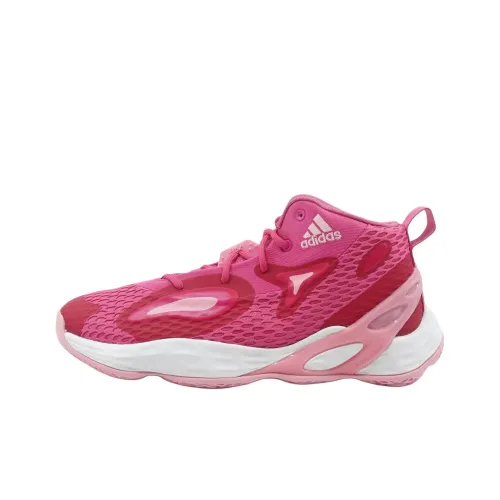 Adidas Exhibit A Slip-resistant Abrasion-resistant MID Топ Баскетбольные кроссовки Мужской Розовый
