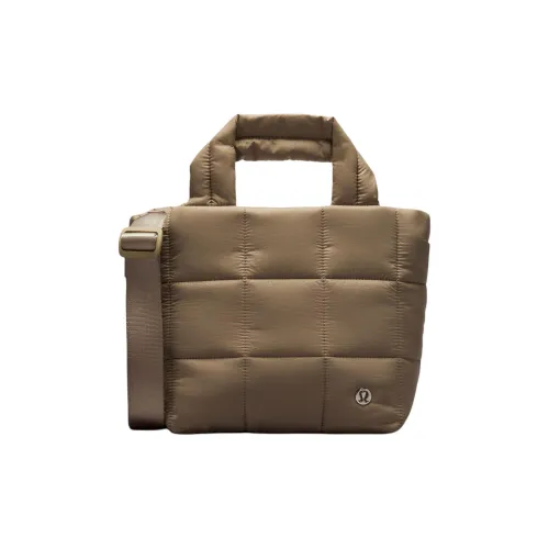 lululemon Нейлоновая сумка-тоут сумка для покупок сумка через плечо мини-сумка женская цвет умбра