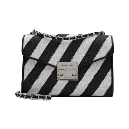 MICHAEL KORS MICHAEL KORS Luggage Collection ПВХ Сумка через плечо Средняя Женская Черная Белая