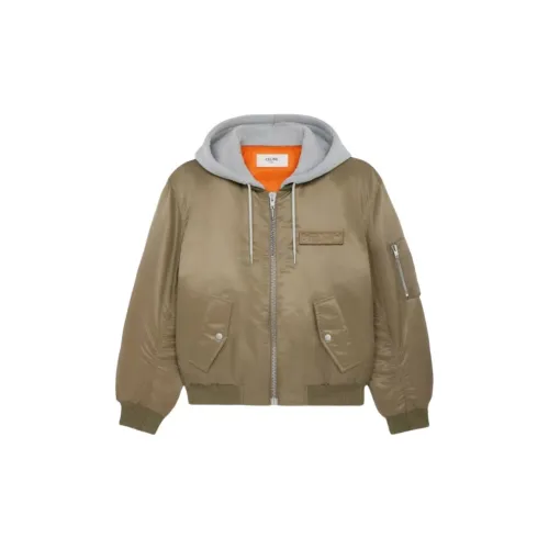 CELINE SS25 Хлопковый пуховик Мужской Светлый хаки
