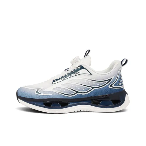 Lin Feng Амортизаторы Shock Slip-resistant Abrasion-resistant Низкий топ Повседневные Беговые кроссовки Унисекс Белый Синий