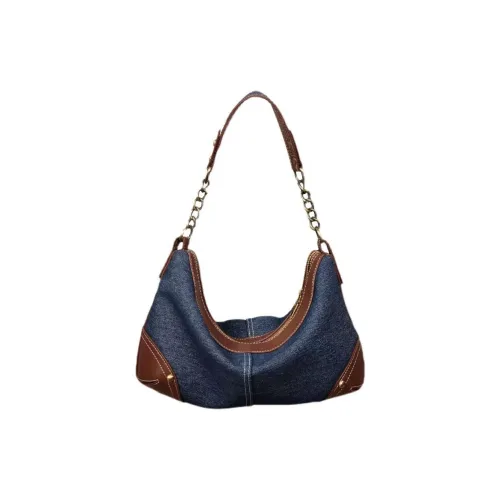 DALO ПУ (полиуретан) Деним Панель Сумка через плечо Женская Синяя
