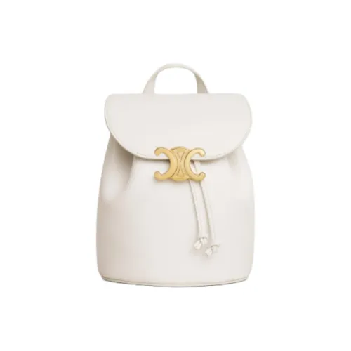CELINE Bonnie Гладкая коровья кожа Рюкзак Стандартный Женская Белая