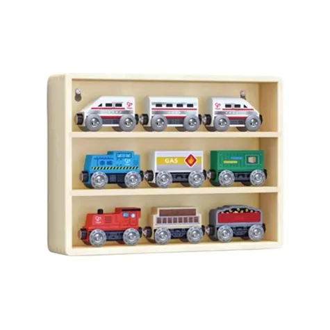 HAPE 9 предметов деревянный набор поездов дорожка для подвижного хобби-модуля развивающие игрушки