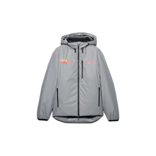 PRADA Серый Мужской Пуховик