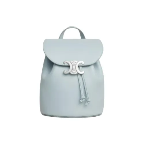 CELINE Bonnie Гладкая коровья кожа Рюкзак Женские Ледяной синий