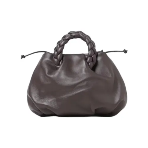 Hereu Lambskin One Shoulder Bag Mini Women's Dark Brown
