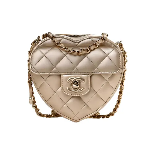 CHANEL 22SS Коровья кожа Сумка через плечо Маленькая Женская Золотая