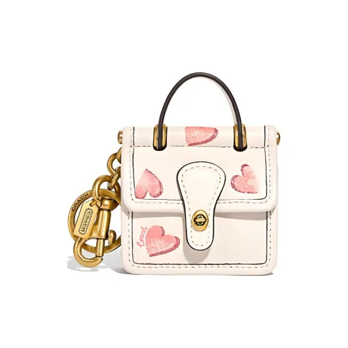 COACH Willis Коровья кожа Сумка через плечо Сумка Мини Женская Белая