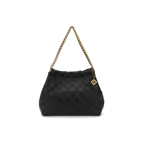 Tory Burch Fleming кожаная сумка через плечо большая женская черная