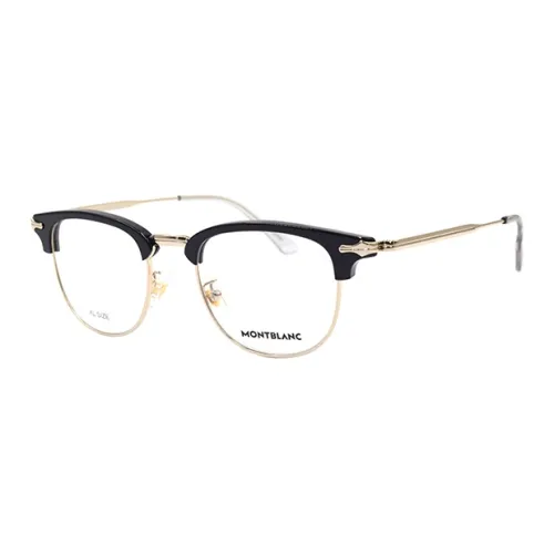 MONTBLANC Пластина And Металл Оправа «брови» Оправы для очков Мужской Черный золотой