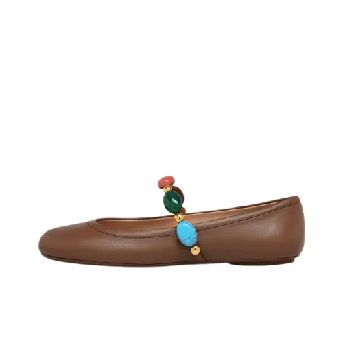 GIANVITO ROSSI Mary Jane Shoes Brown Women's
