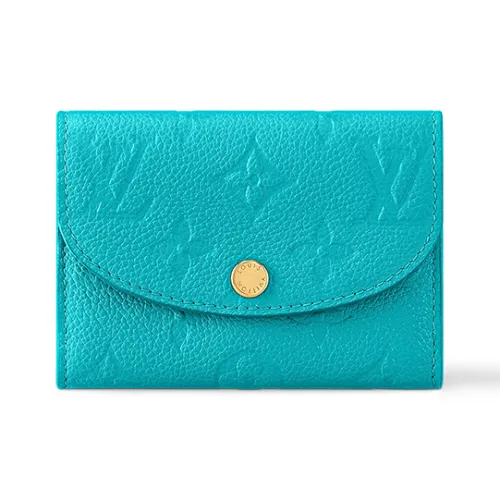 LOUIS VUITTON Takashi Murakami Коллаборация Rosalie Зернистая кожа коровы Кошелек Женские Озерно-голубой