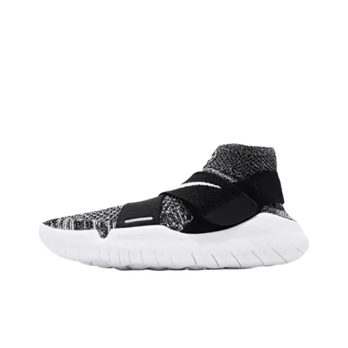 Nike Free RN Motion Flyknit 2018 Противоскользящий устойчивый к истиранию высокий топ повседневная обувь для бега женский черный серый