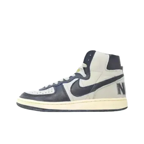 Nike Terminator Slip-Resistant Abrasion-Resistant High Top Skateboarding Shoes Unisex White Black Найк Терминатор противоскользящие устойчивые к истиранию высокие топовые скейтборд-кеды унисекс белые черные