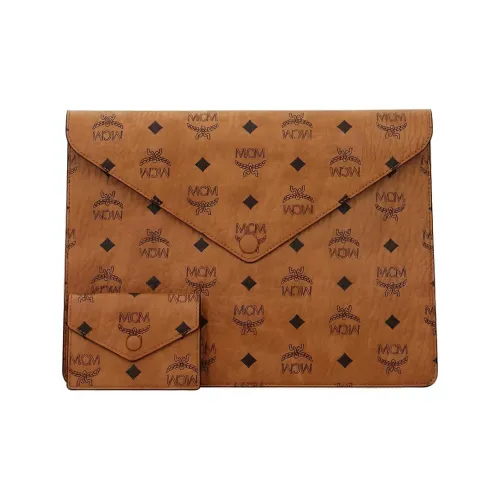 MCM Кожа Защитный Чехол Клатч Унисекс Коньяк