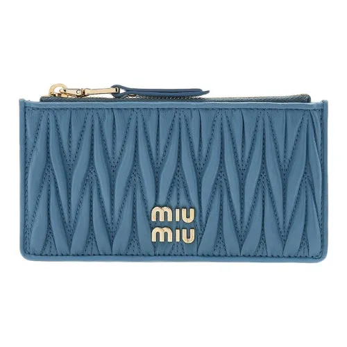 MIU MIU Напп Кожа Держатель для Карт и Кошелек Женский Синий