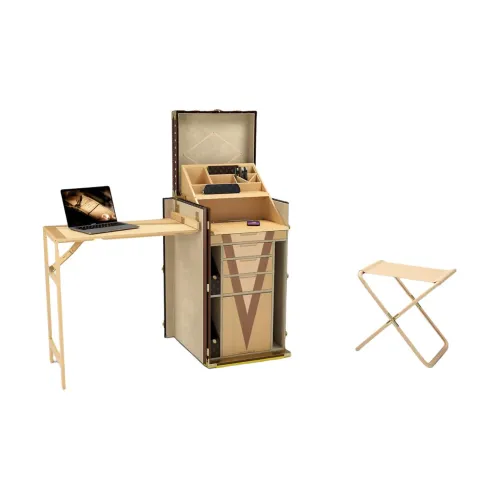 LOUIS VUITTON Покрытие Холст С кожаной вставкой Комбинированный Твердый Чехол Унисекс Коричневый