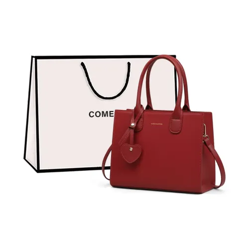 COMELY Корова Кожа с Синтетической Кожей Мама Сумка Сумка через плечо Сумка на одно плечо Стандартная Женская Красная