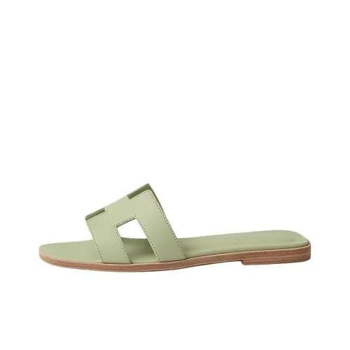 HERMES Oran противоскользящие шлепанцы женские зеленые