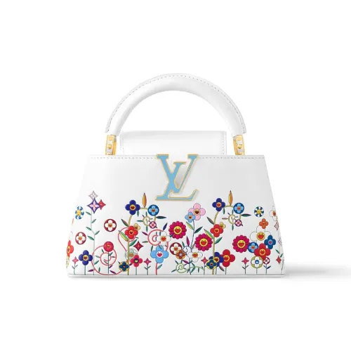 LOUIS VUITTON Takashi Murakami Collaboration Capucines Коровья кожа Kapusin Через плечо Тоут Сумка Over Одно плечо Мини